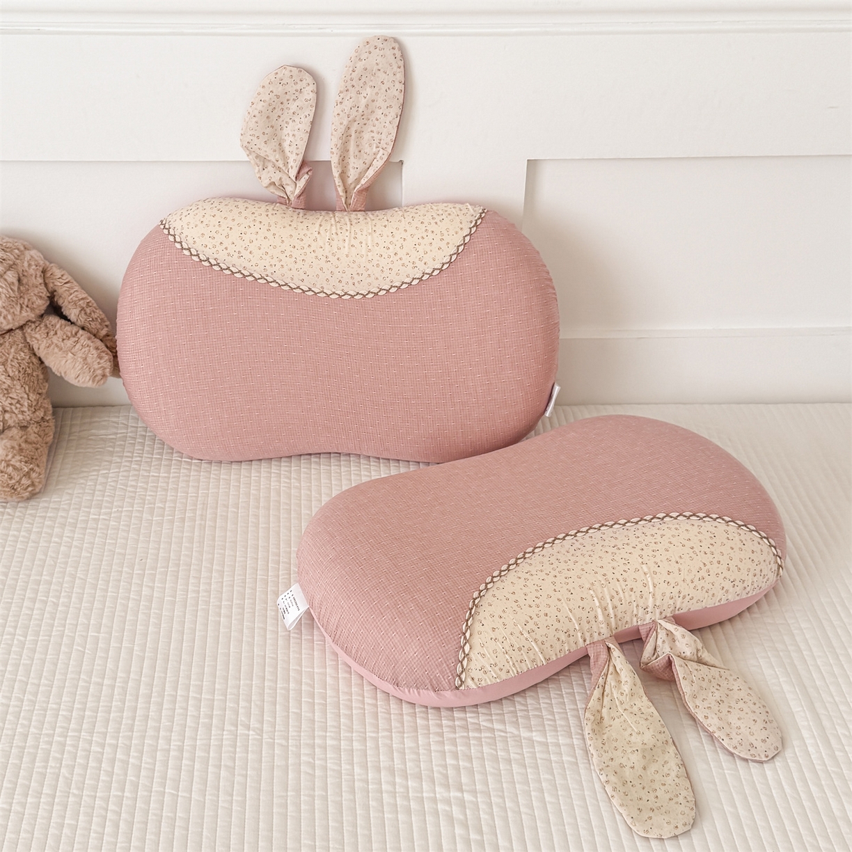 91家纺网 家纺一手货源 找家纺 麦肯锡 2026新款自然生活记忆枕枕头枕芯-折耳兔 折耳兔-粉色