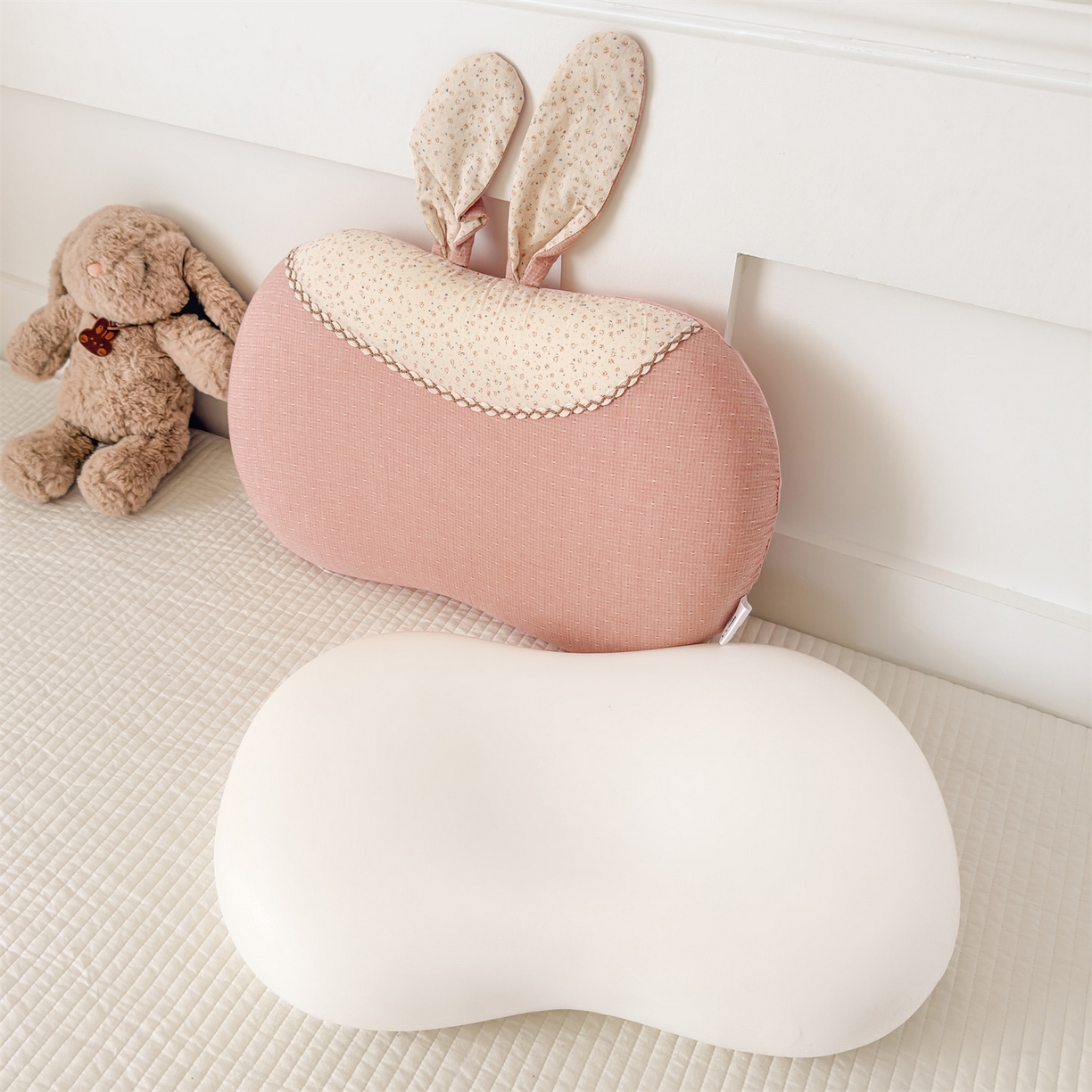 91家纺网 家纺一手货源 找家纺 麦肯锡 2026新款自然生活记忆枕枕头枕芯-折耳兔 折耳兔-粉色