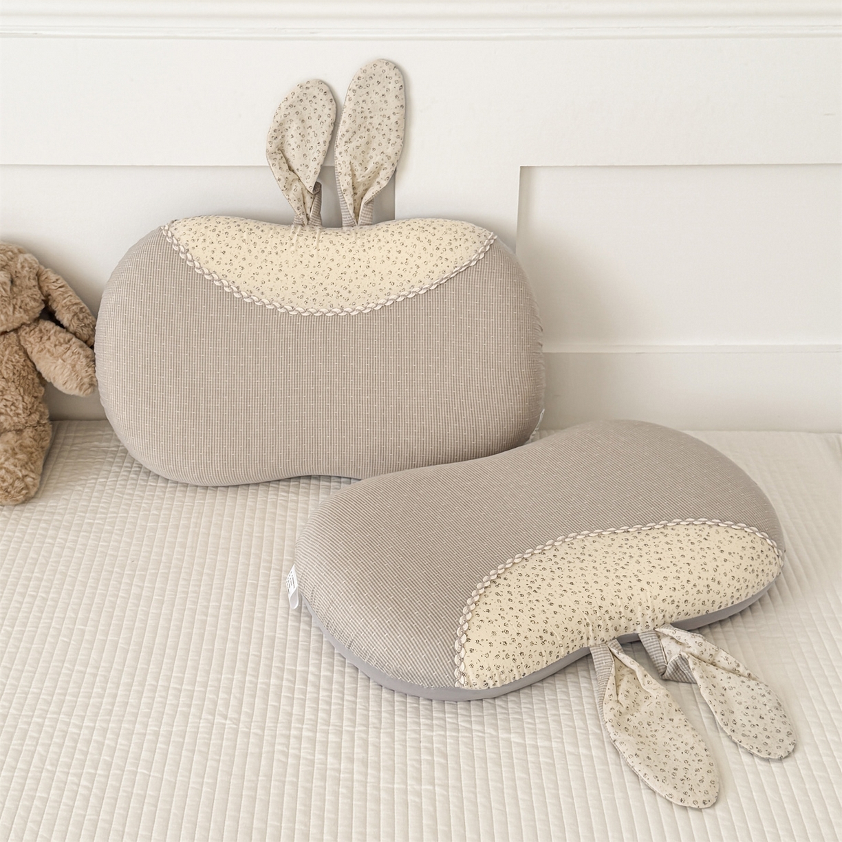 91家纺网 家纺一手货源 找家纺 麦肯锡 2026新款自然生活记忆枕枕头枕芯-折耳兔 折耳兔-灰色