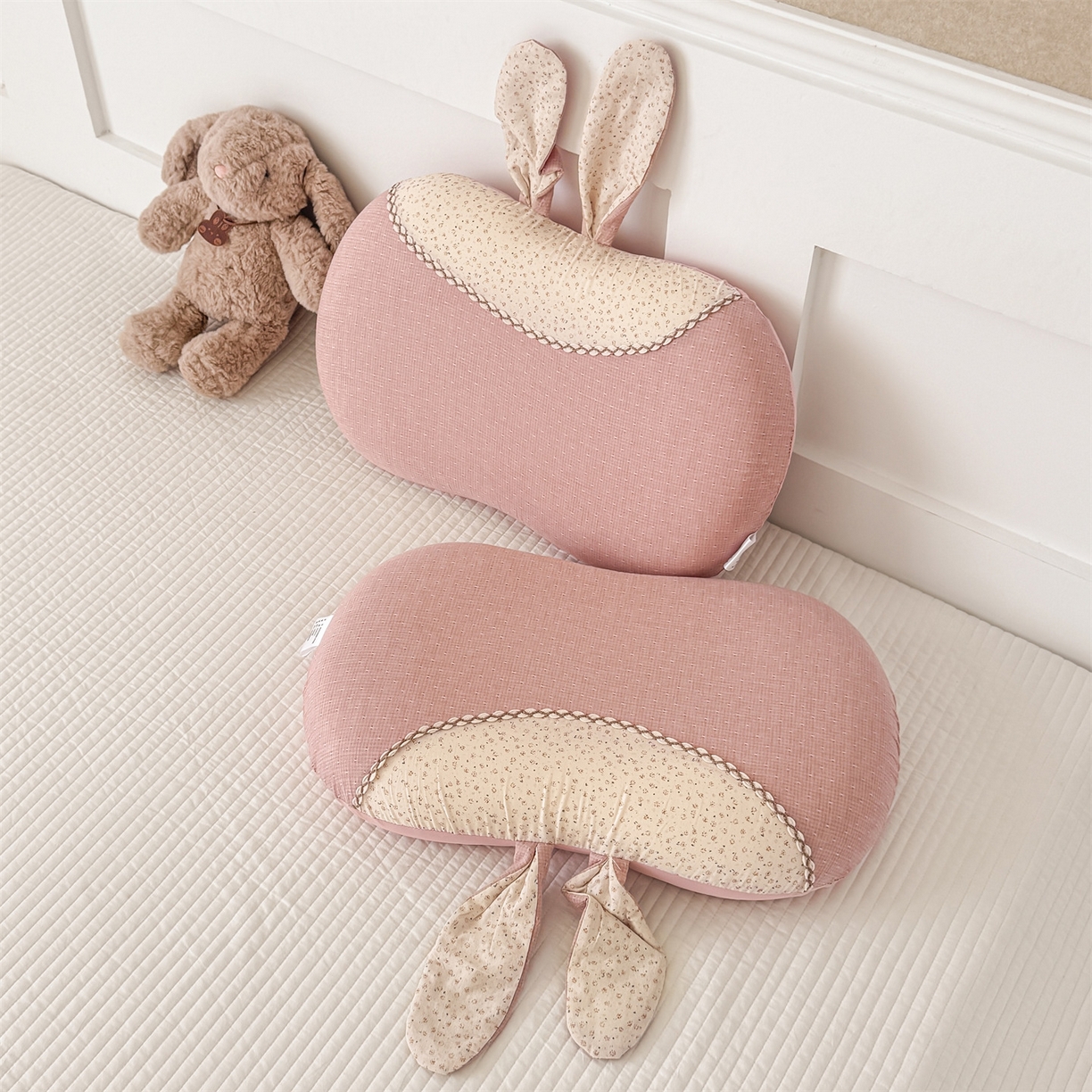 91家纺网 家纺一手货源 找家纺 麦肯锡 2026新款自然生活记忆枕枕头枕芯-折耳兔 折耳兔-粉色