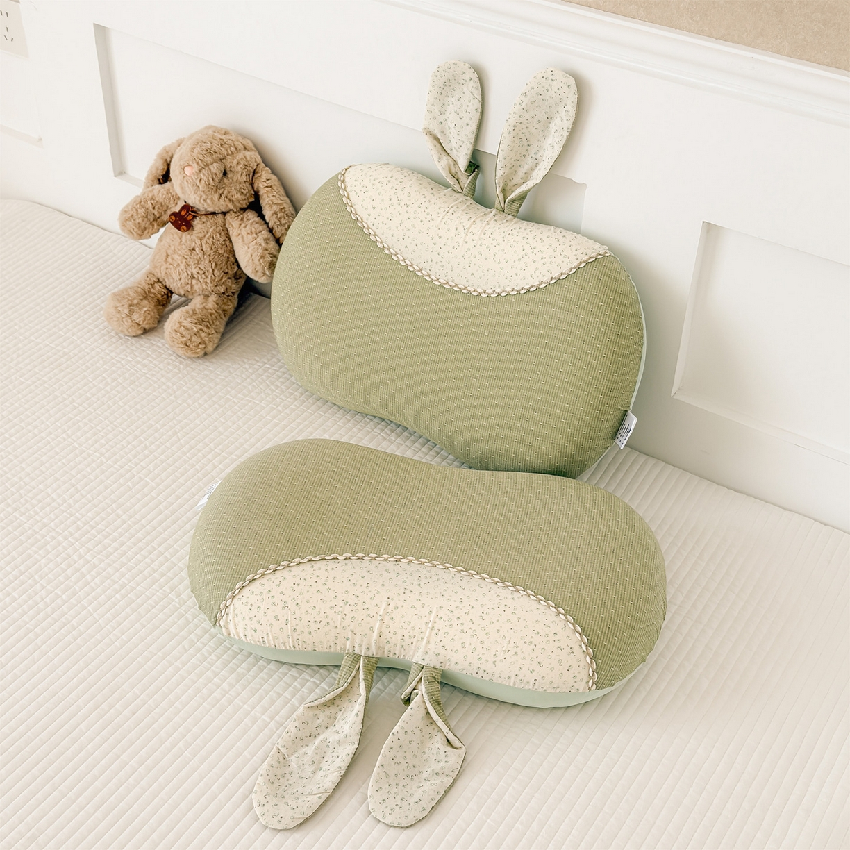 91家纺网 家纺一手货源 找家纺 麦肯锡 2026新款自然生活记忆枕枕头枕芯-折耳兔 折耳兔-绿色