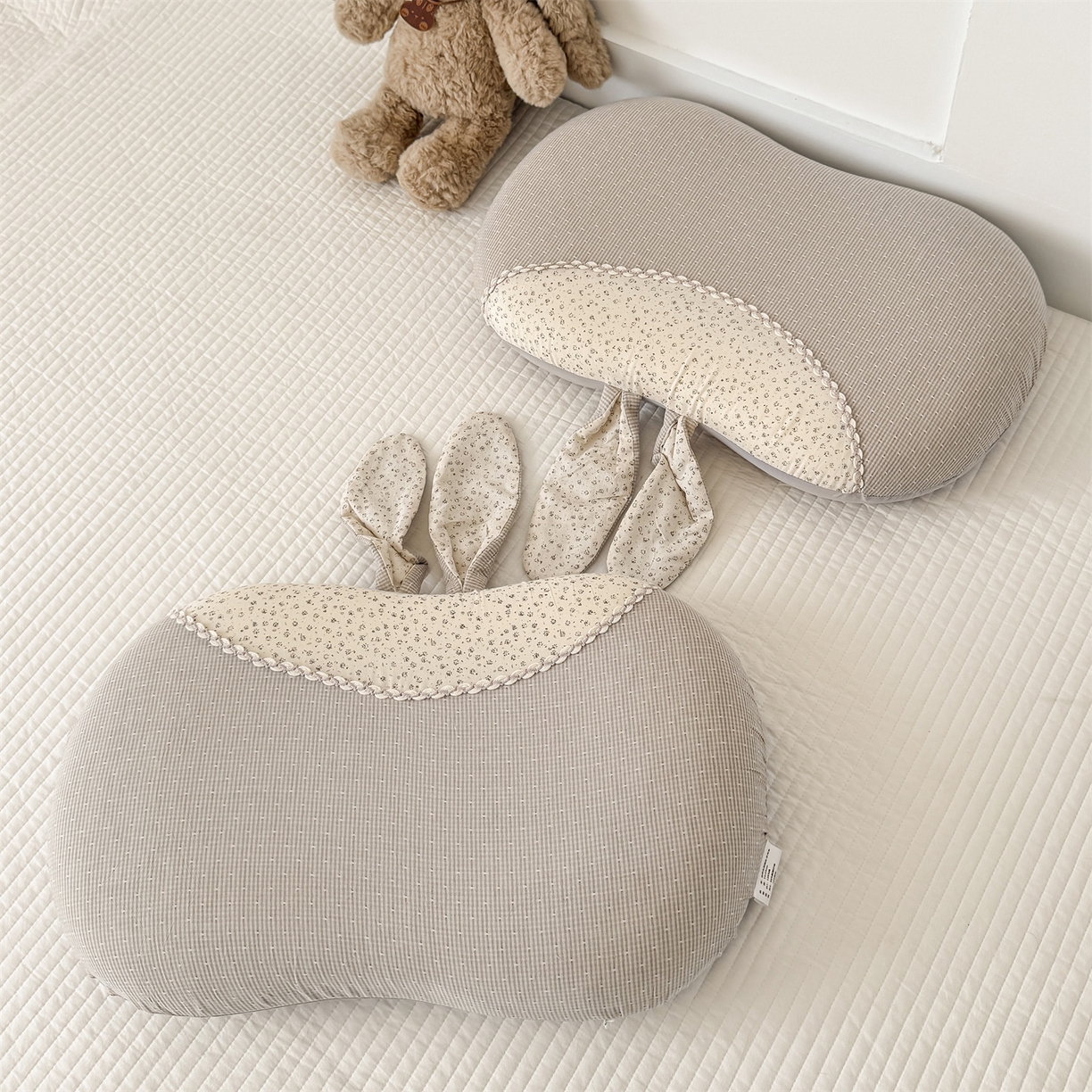 91家纺网 家纺一手货源 找家纺 麦肯锡 2026新款自然生活记忆枕枕头枕芯-折耳兔 折耳兔-灰色