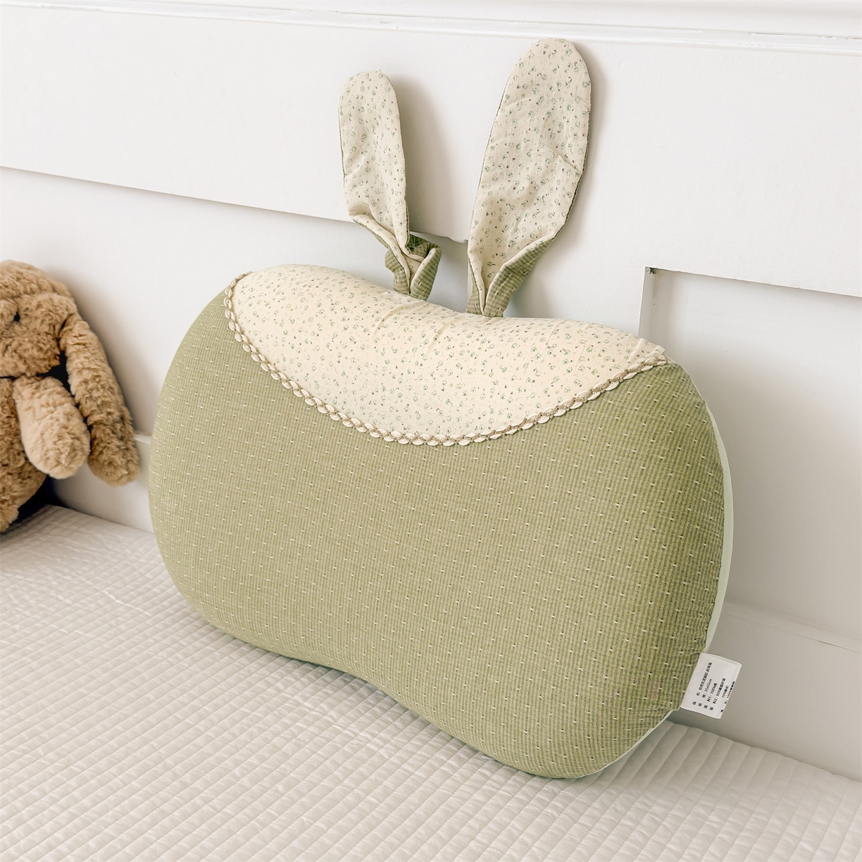 91家纺网 家纺一手货源 找家纺 麦肯锡 2026新款自然生活记忆枕枕头枕芯-折耳兔 折耳兔-绿色