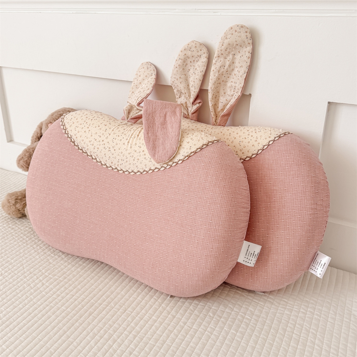 91家纺网 家纺一手货源 找家纺 麦肯锡 2026新款自然生活记忆枕枕头枕芯-折耳兔 折耳兔-粉色