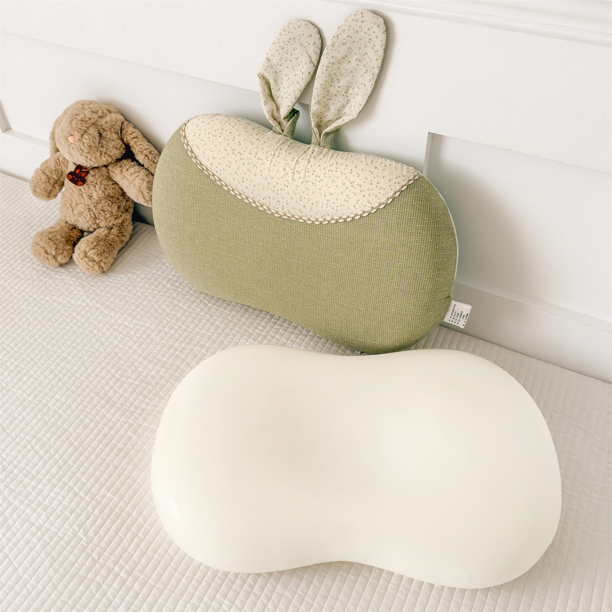 91家纺网 家纺一手货源 找家纺 麦肯锡 2026新款自然生活记忆枕枕头枕芯-折耳兔 折耳兔-绿色