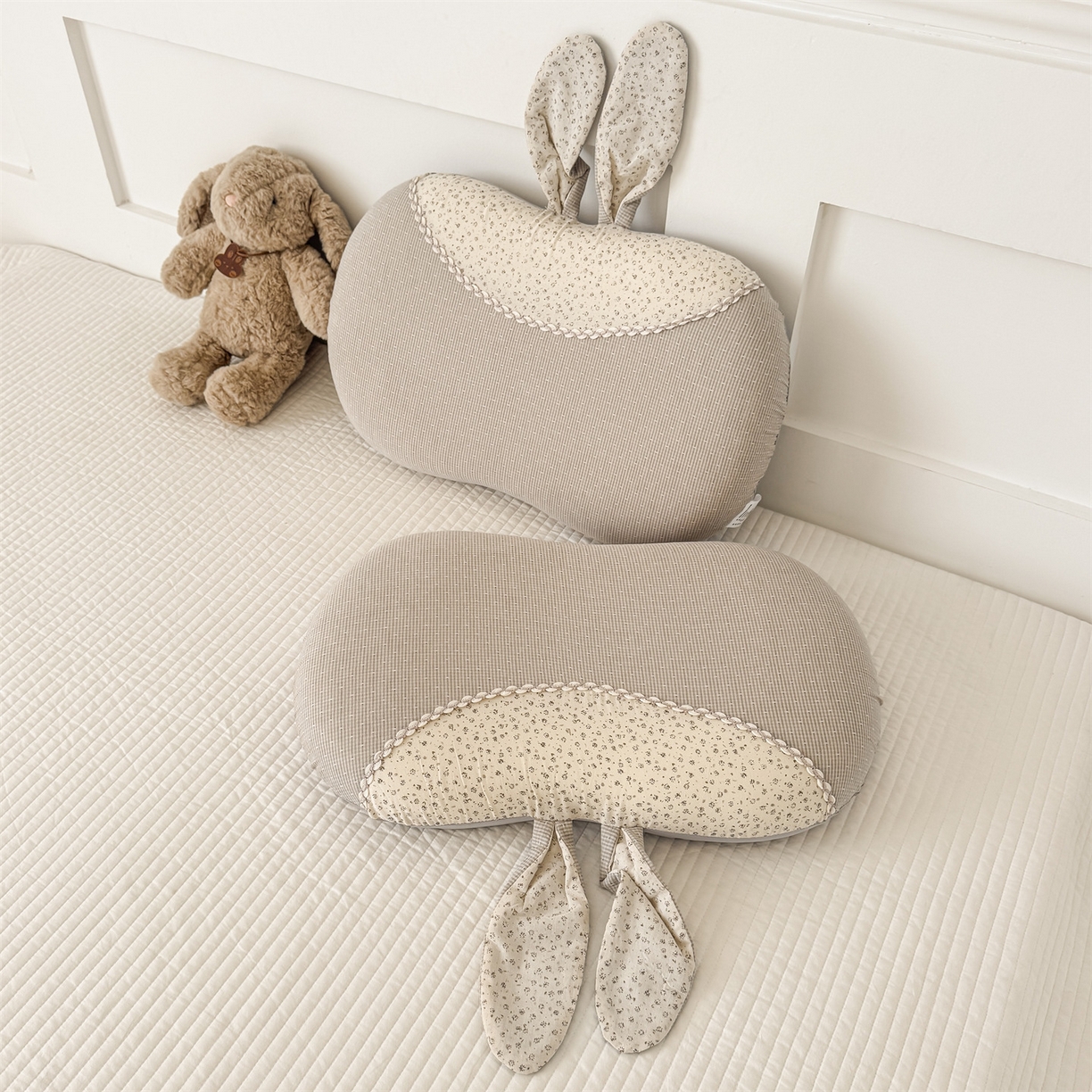 91家纺网 家纺一手货源 找家纺 麦肯锡 2026新款自然生活记忆枕枕头枕芯-折耳兔 折耳兔-灰色