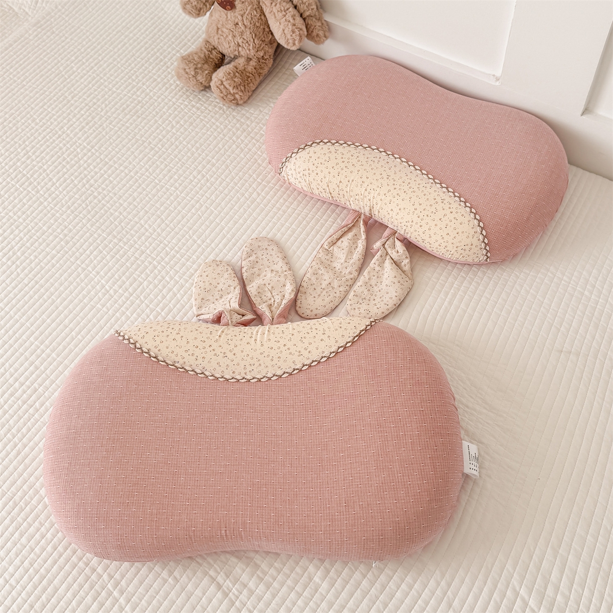 91家纺网 家纺一手货源 找家纺 麦肯锡 2026新款自然生活记忆枕枕头枕芯-折耳兔 折耳兔-粉色