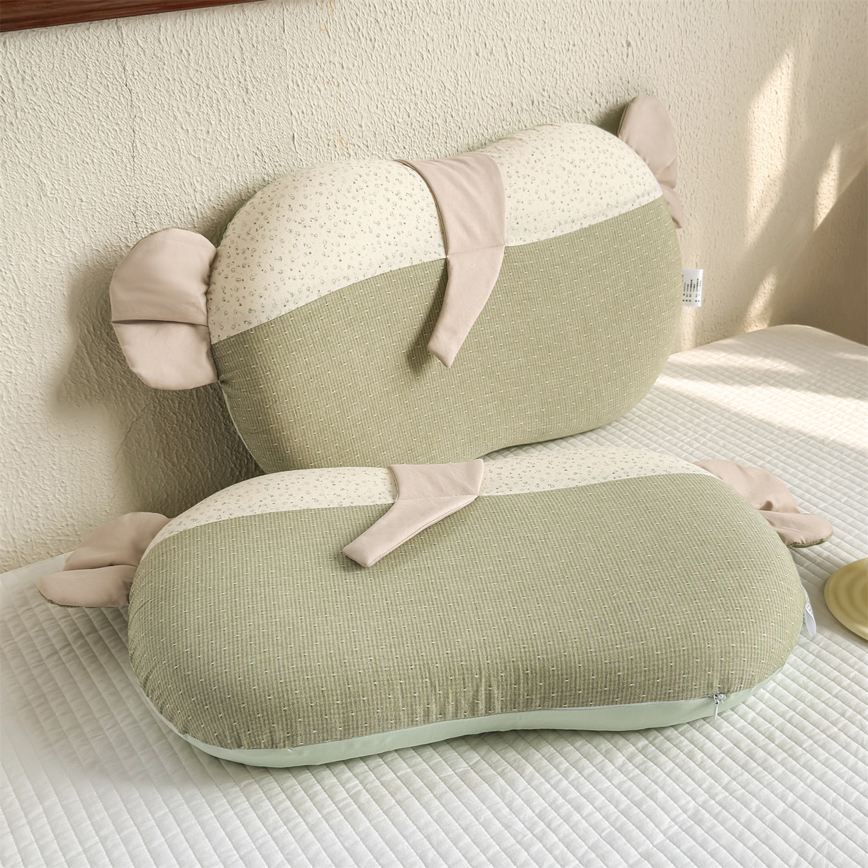 91家纺网 家纺一手货源 找家纺 麦肯锡 2026新款自然生活记忆枕枕头枕芯-小象 小象-绿色