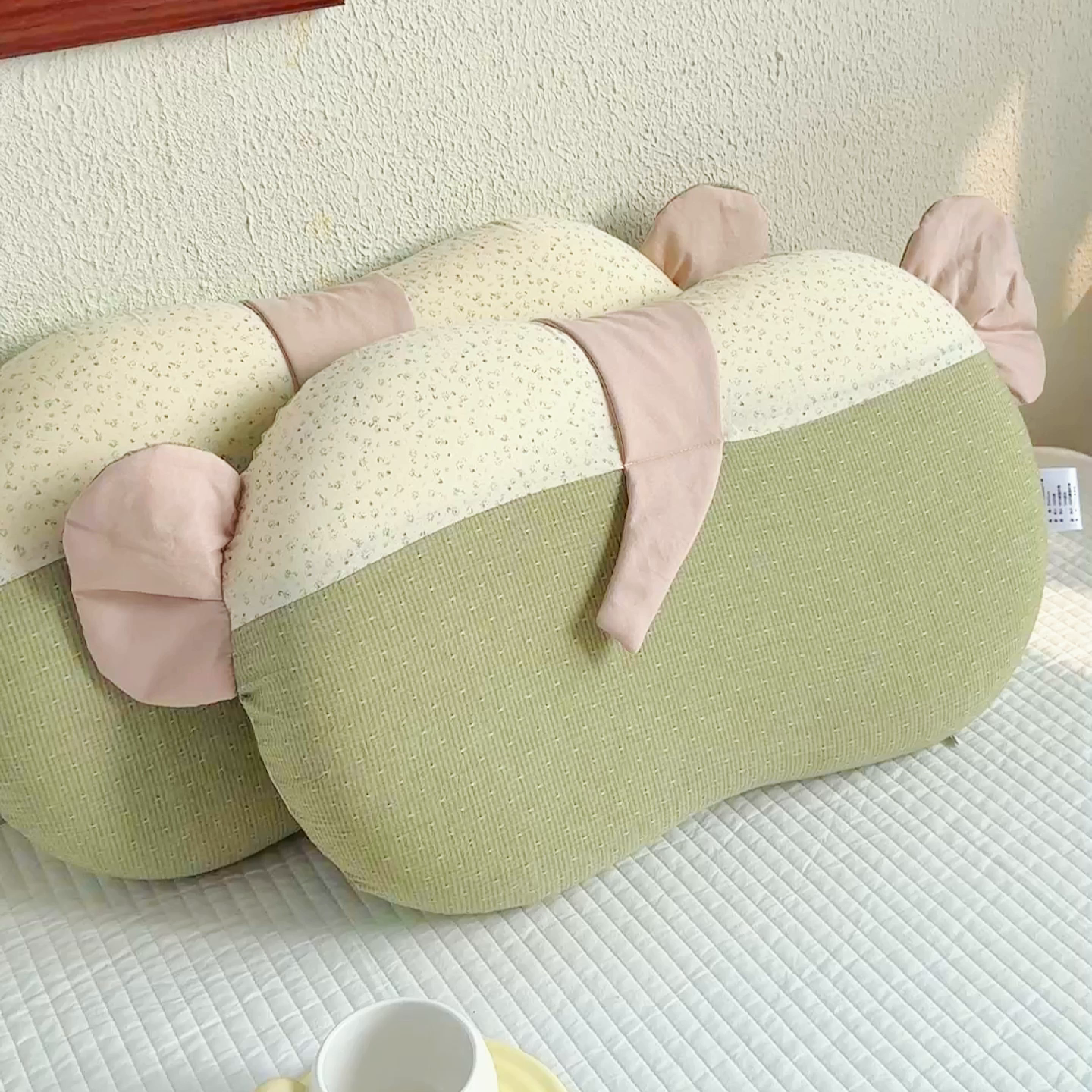 91家纺网 家纺一手货源 找家纺 麦肯锡 2026新款自然生活记忆枕枕头枕芯-小象 小象-绿色