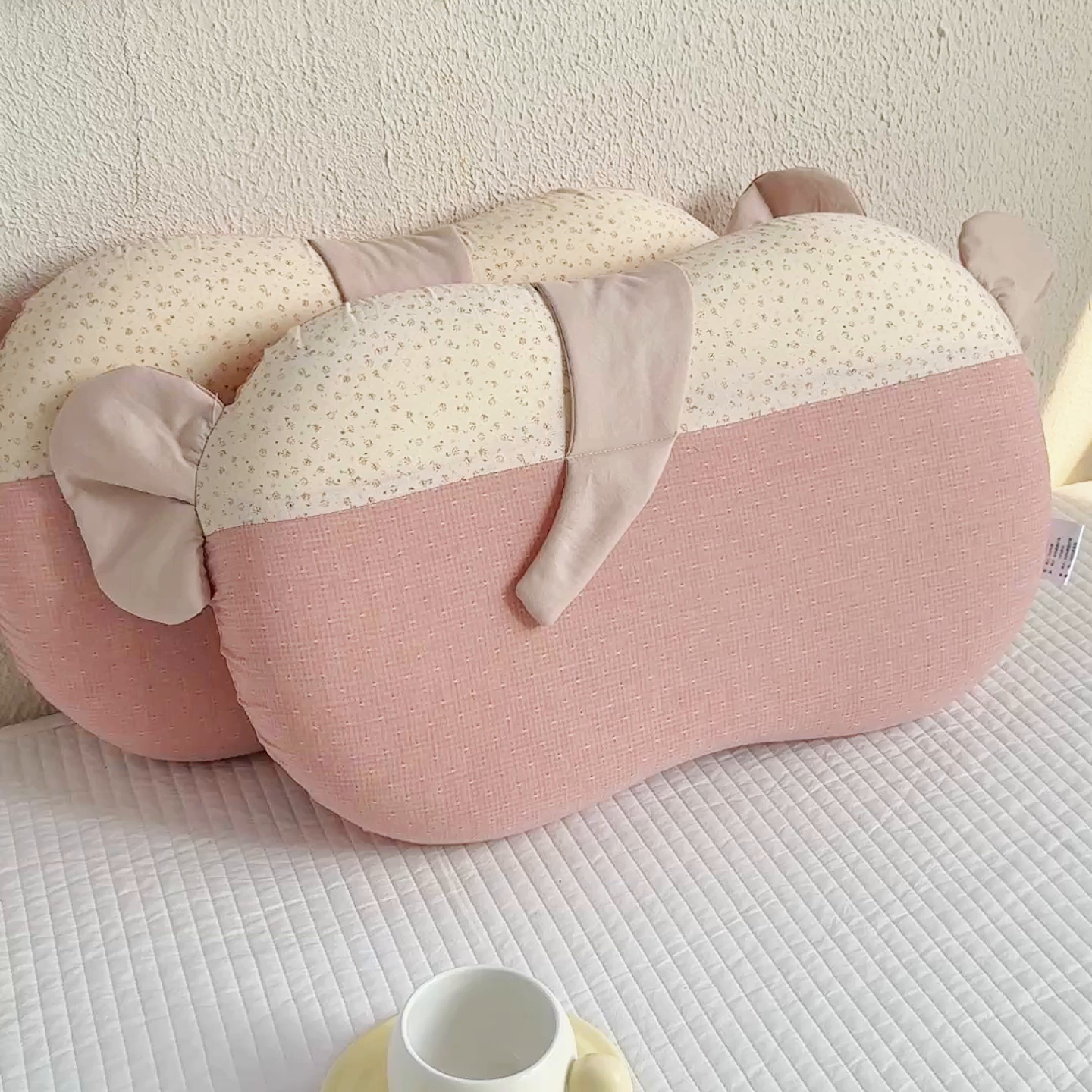 91家纺网 家纺一手货源 找家纺 麦肯锡 2026新款自然生活记忆枕枕头枕芯-小象 小象-粉色