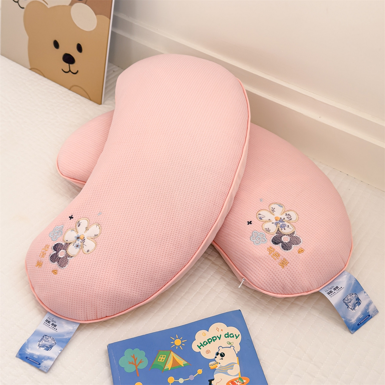 91家纺网 家纺一手货源 找家纺 （总）麦肯锡 2026新款柔纹花眠月牙荞麦枕枕头枕芯