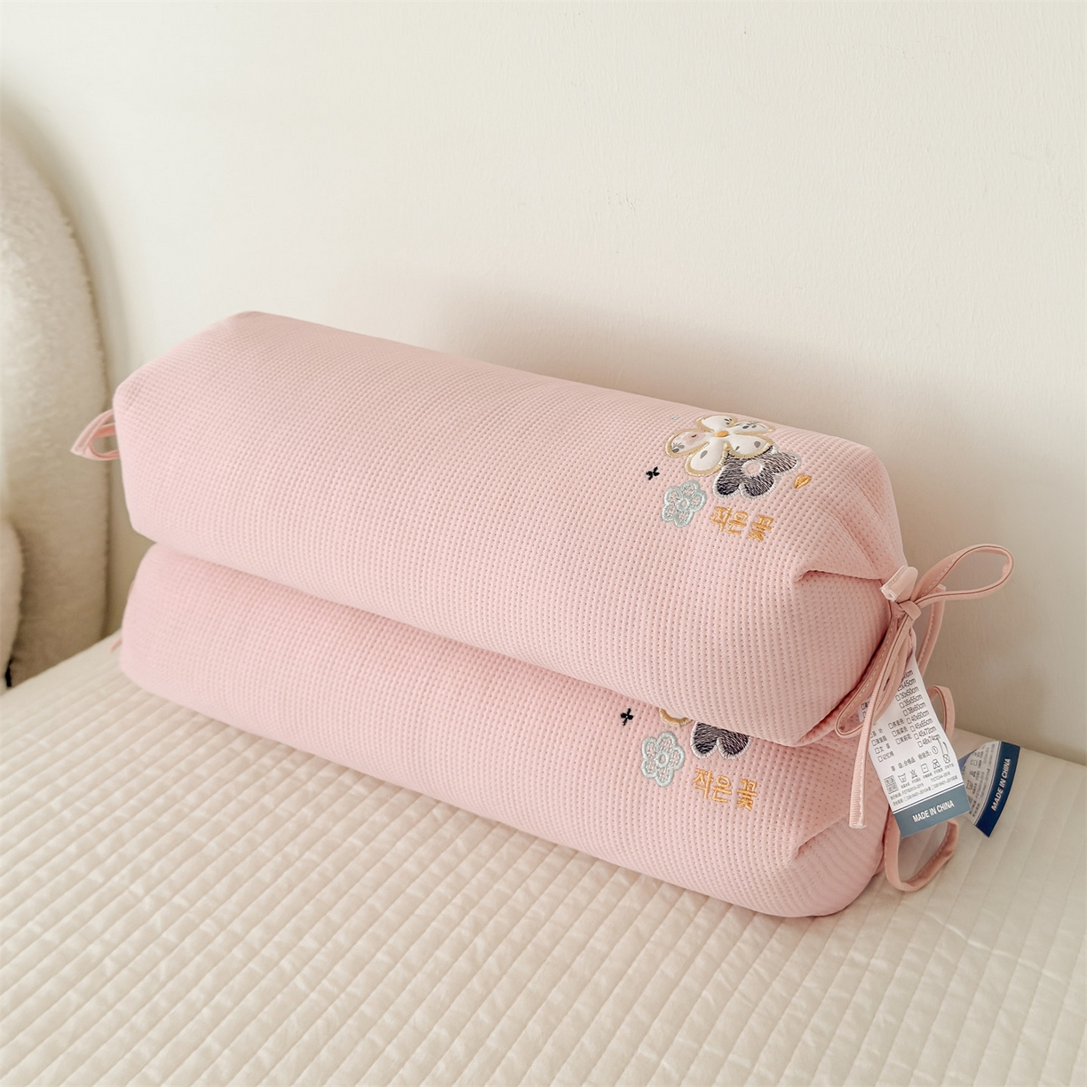 91家纺网 家纺一手货源 找家纺 麦肯锡 2026新款柔纹花眠糖果荞麦枕枕头枕芯 柔纹花眠糖果荞麦枕-粉色