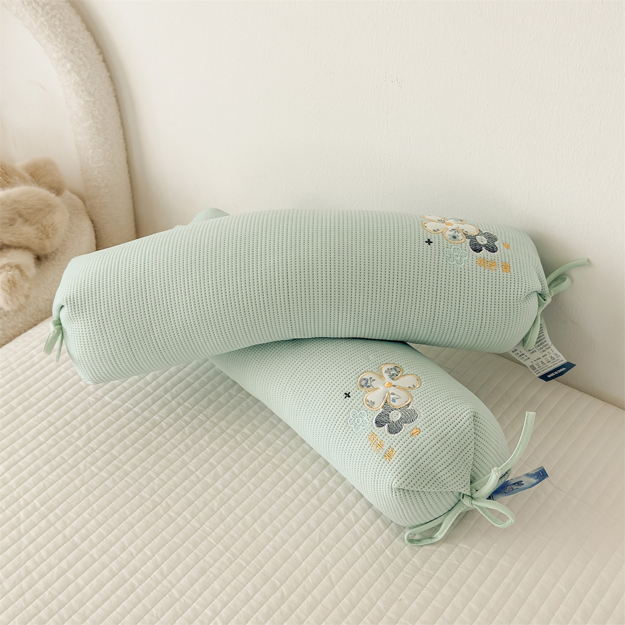 91家纺网 家纺一手货源 找家纺 麦肯锡 2026新款柔纹花眠糖果荞麦枕枕头枕芯 柔纹花眠糖果荞麦枕-绿色