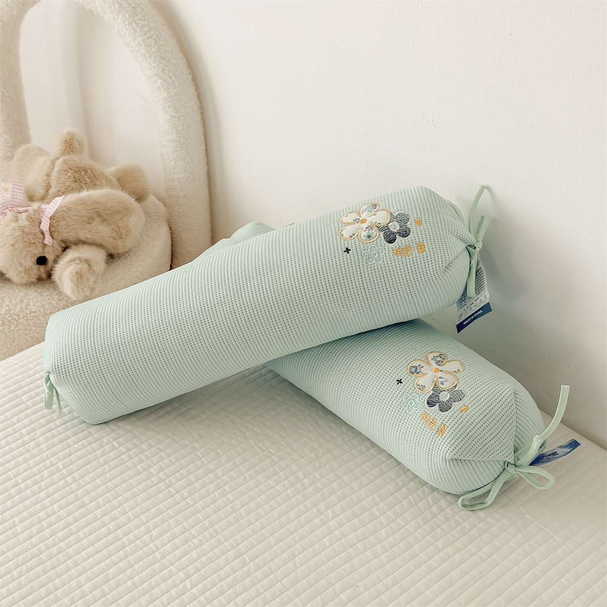 91家纺网 家纺一手货源 找家纺 麦肯锡 2026新款柔纹花眠糖果荞麦枕枕头枕芯 柔纹花眠糖果荞麦枕-绿色