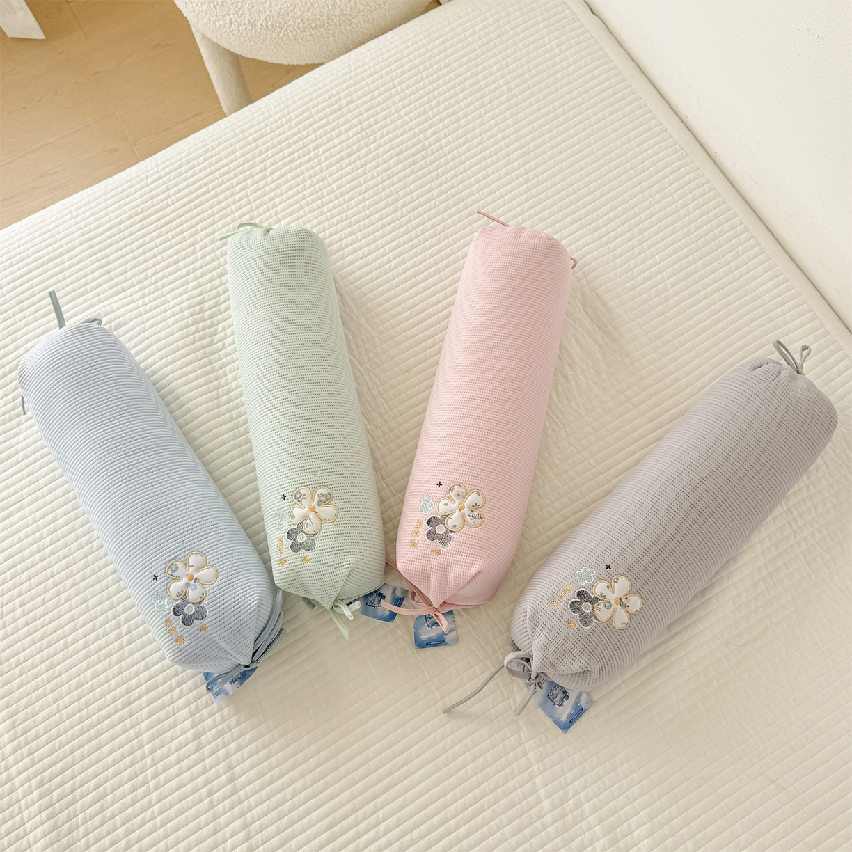 91家纺网 家纺一手货源 找家纺 麦肯锡 2026新款柔纹花眠糖果荞麦枕枕头枕芯 组合图仅供展示不可下单