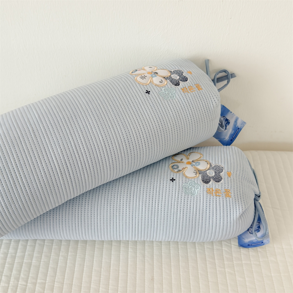 91家纺网 家纺一手货源 找家纺 麦肯锡 2026新款柔纹花眠糖果荞麦枕枕头枕芯 柔纹花眠糖果荞麦枕-蓝色