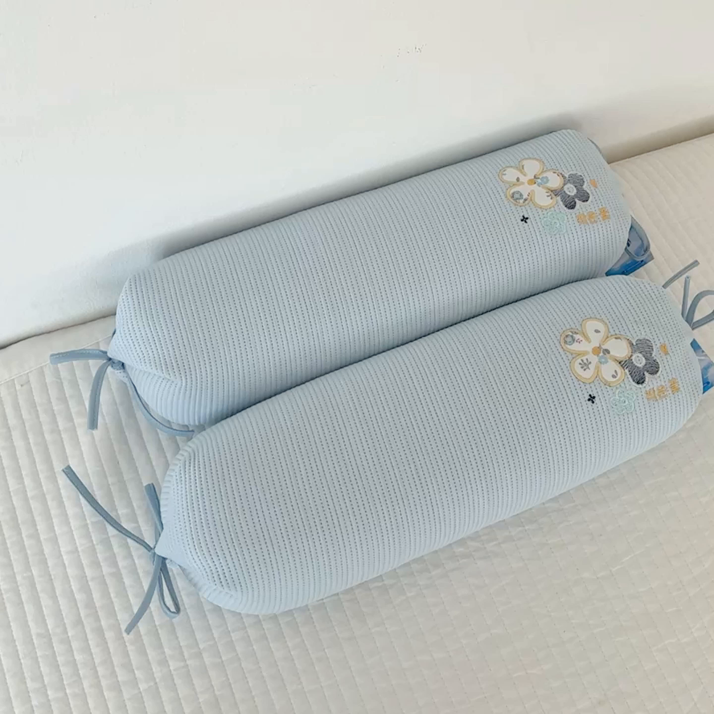 91家纺网 家纺一手货源 找家纺 麦肯锡 2026新款柔纹花眠糖果荞麦枕枕头枕芯 柔纹花眠糖果荞麦枕-蓝色