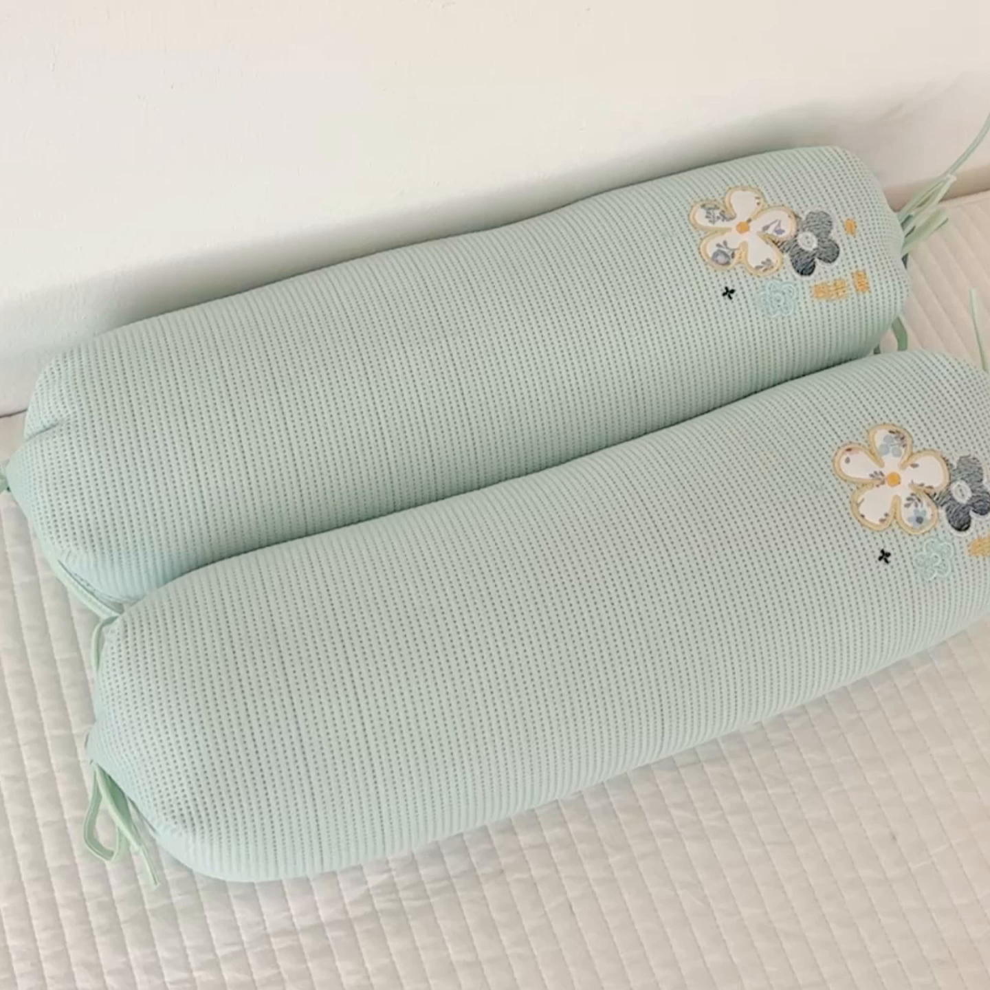 91家纺网 家纺一手货源 找家纺 麦肯锡 2026新款柔纹花眠糖果荞麦枕枕头枕芯 柔纹花眠糖果荞麦枕-绿色