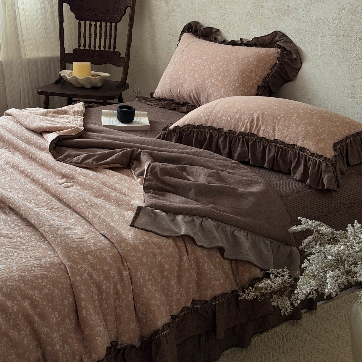 91家纺网 家纺一手货源 找家纺 米菲 2025新款刺绣华夫格多功能毯盖毯毯子 夏天-抹茶绿