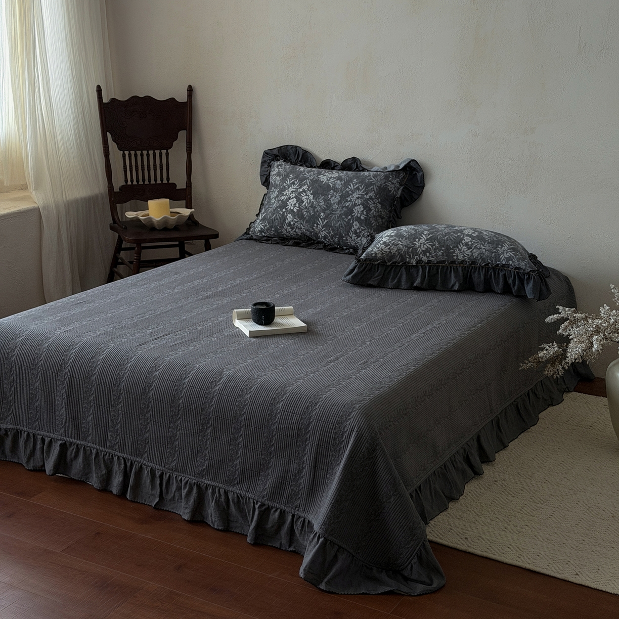 91家纺网 家纺一手货源 找家纺 米菲 2026新款全棉色织提花夏被夏凉被空调被 忘山野