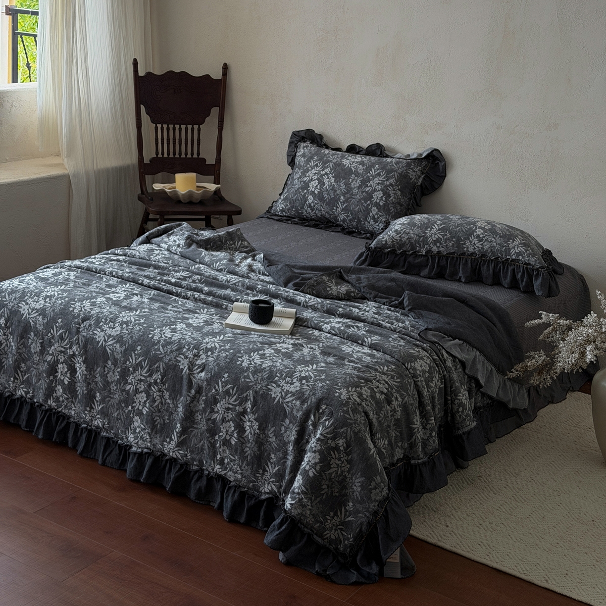 91家纺网 家纺一手货源 找家纺 米菲 2026新款全棉色织提花夏被夏凉被空调被 忘山野