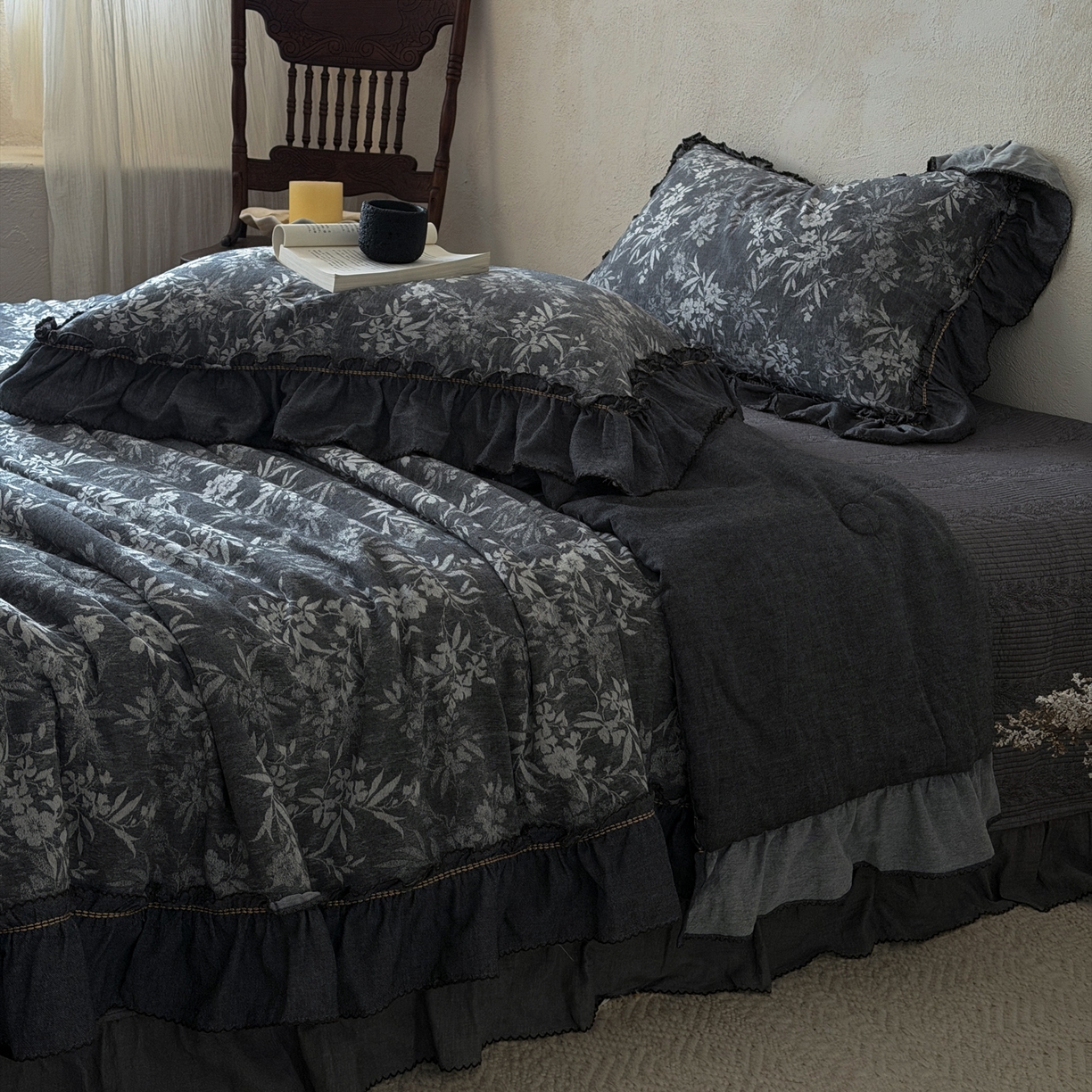 91家纺网 家纺一手货源 找家纺 米菲 2026新款全棉色织提花夏被夏凉被空调被 忘山野