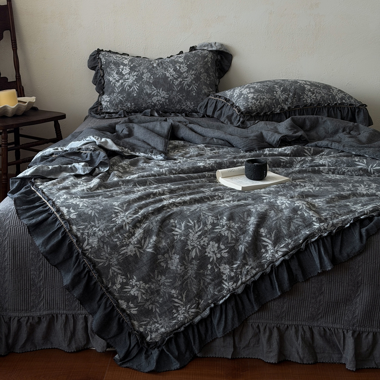 91家纺网 家纺一手货源 找家纺 米菲 2026新款全棉色织提花夏被夏凉被空调被 忘山野