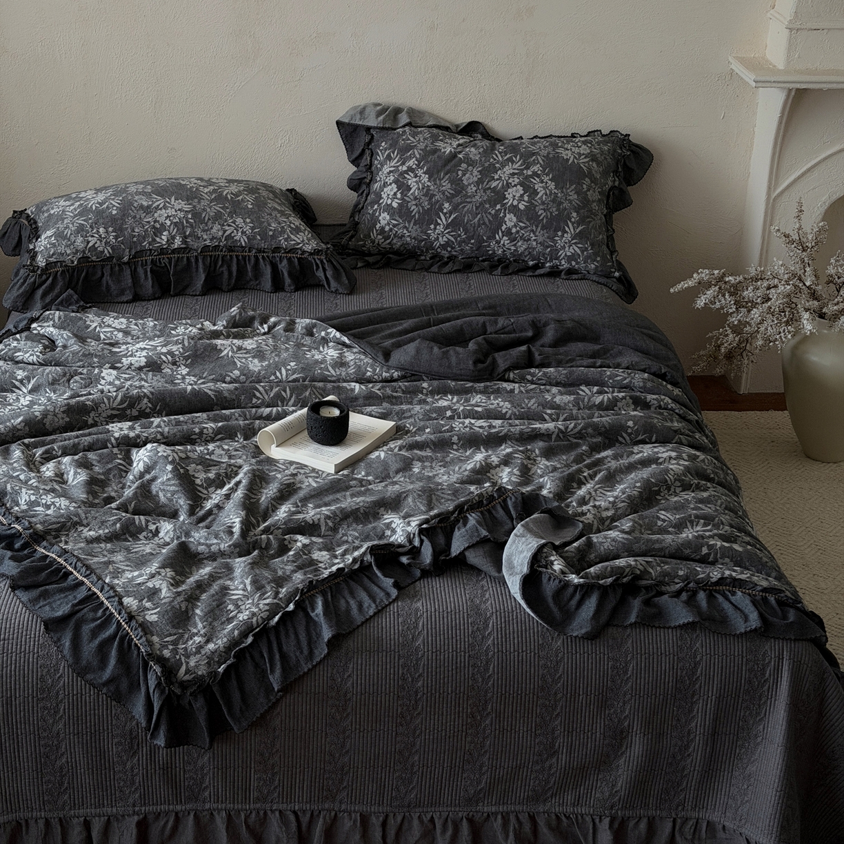 91家纺网 家纺一手货源 找家纺 米菲 2026新款全棉色织提花夏被夏凉被空调被 忘山野