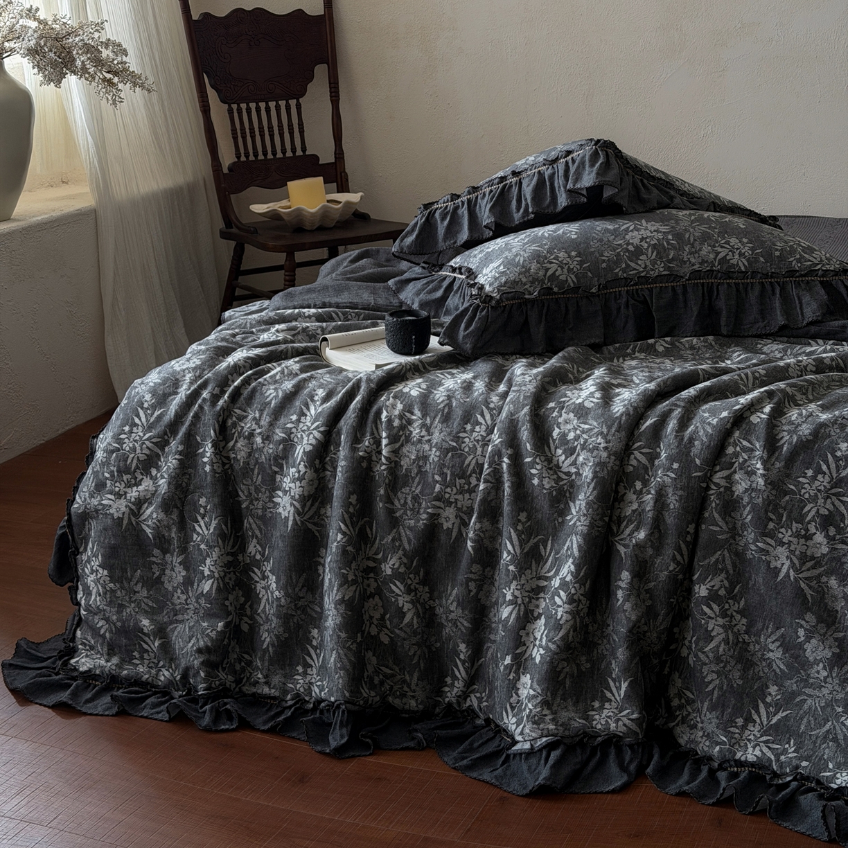 91家纺网 家纺一手货源 找家纺 米菲 2026新款全棉色织提花夏被夏凉被空调被 忘山野