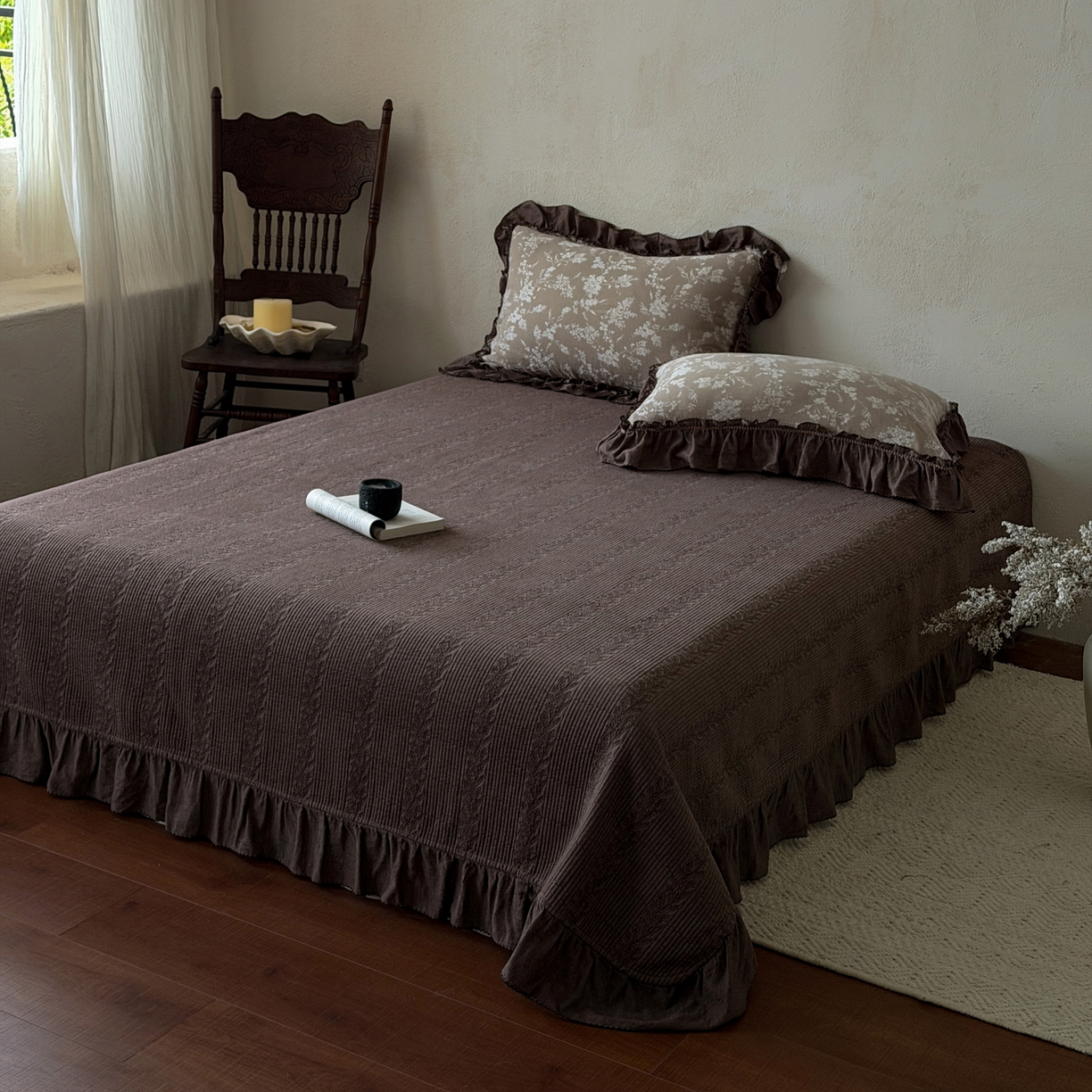 91家纺网 家纺一手货源 找家纺 米菲 2026新款全棉色织提花夏被夏凉被空调被 夕叶