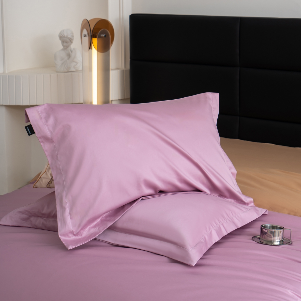 凌云家纺 2026新款100S长绒棉枕套 紫色