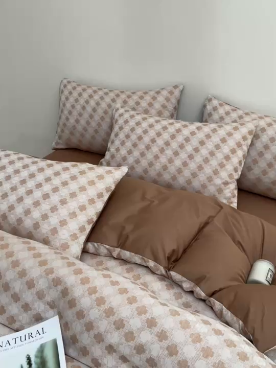 91家纺网 家纺一手货源 找家纺 （总）乐家毛巾被（工厂自产自销） 2026新款40s全棉纯棉色织提花四件套