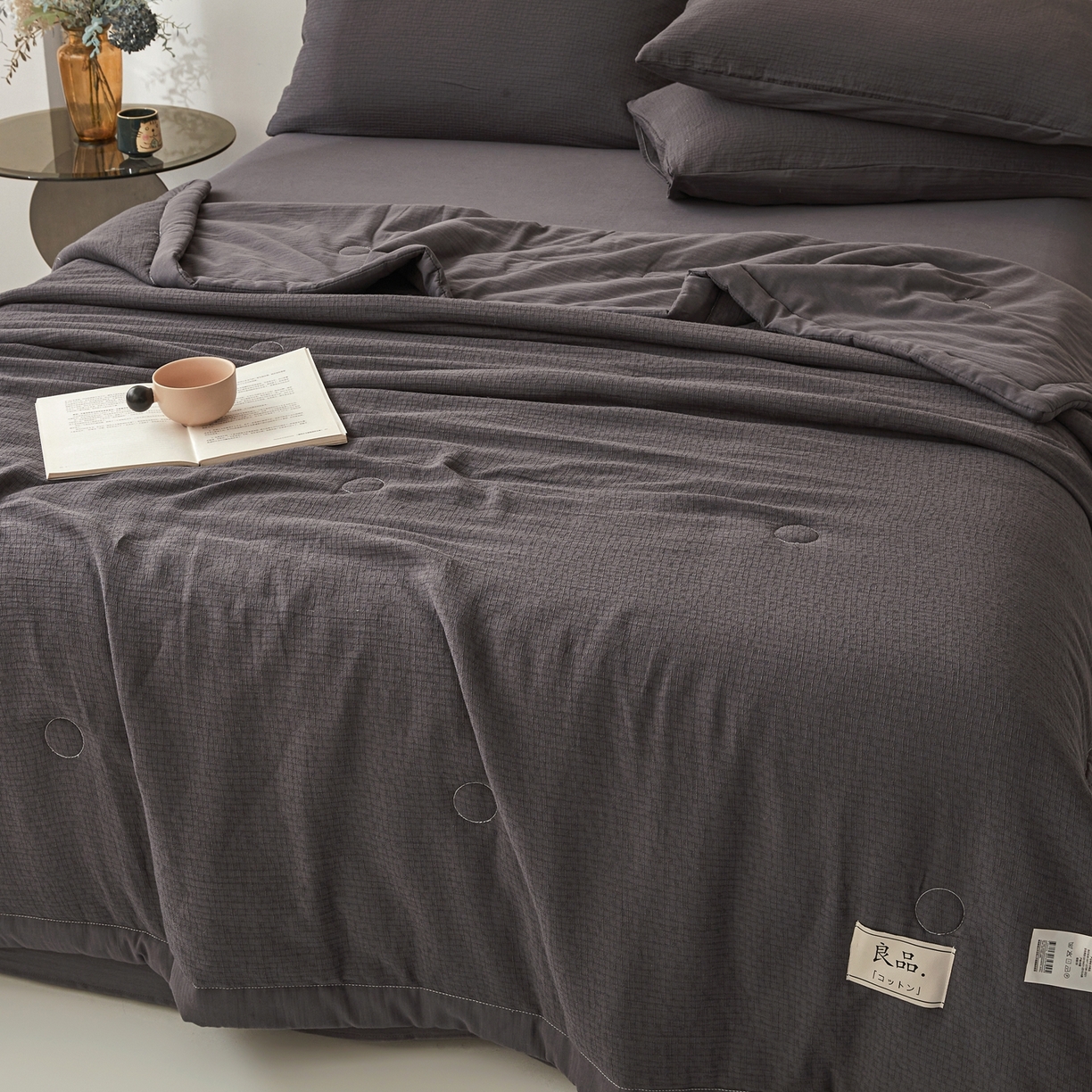 91家纺网 家纺一手货源 找家纺 乐家毛巾被（工厂自产自销） 2026新款A类三层全棉大提花大豆纤维夏被夏凉被空调被 格调