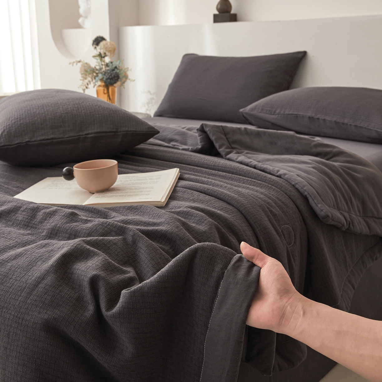 91家纺网 家纺一手货源 找家纺 乐家毛巾被（工厂自产自销） 2026新款A类三层全棉大提花大豆纤维夏被夏凉被空调被 格调