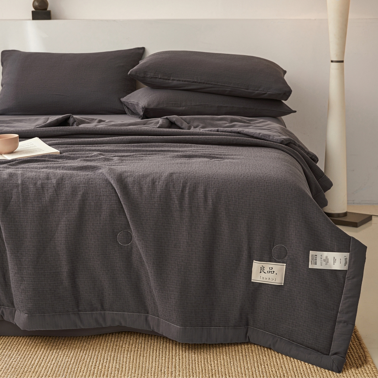 91家纺网 家纺一手货源 找家纺 乐家毛巾被（工厂自产自销） 2026新款A类三层全棉大提花大豆纤维夏被夏凉被空调被 格调