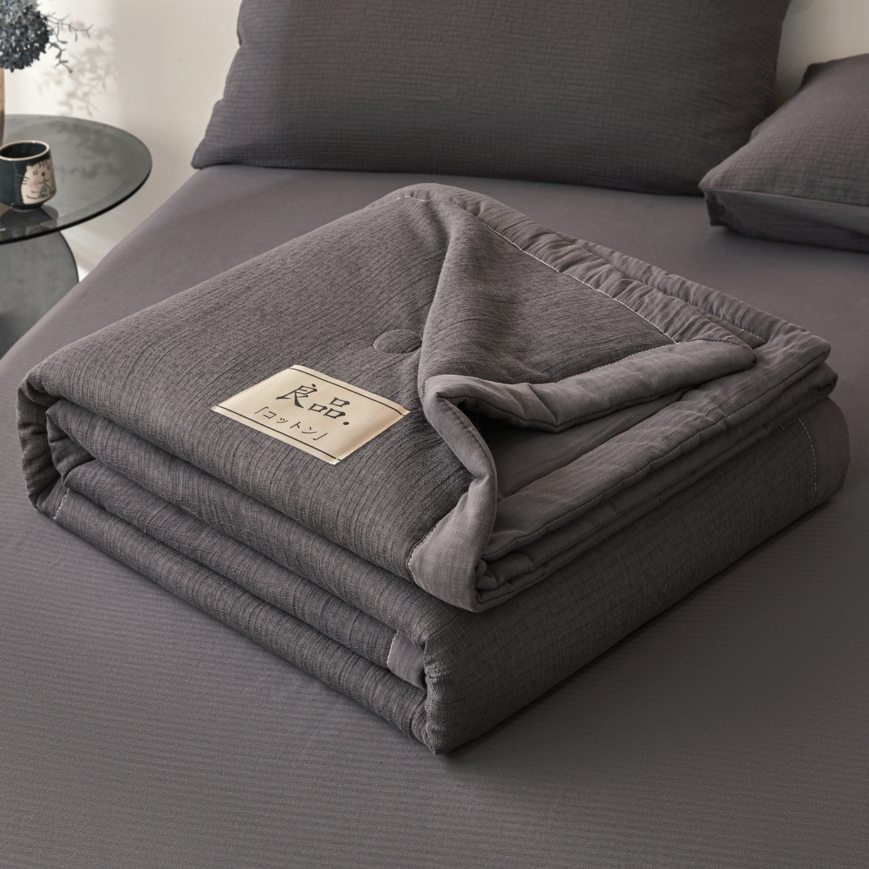 91家纺网 家纺一手货源 找家纺 乐家毛巾被（工厂自产自销） 2026新款A类三层全棉大提花大豆纤维夏被夏凉被空调被 格调