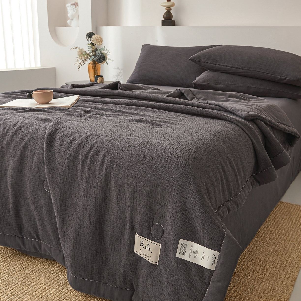 91家纺网 家纺一手货源 找家纺 乐家毛巾被（工厂自产自销） 2026新款A类三层全棉大提花大豆纤维夏被夏凉被空调被 格调