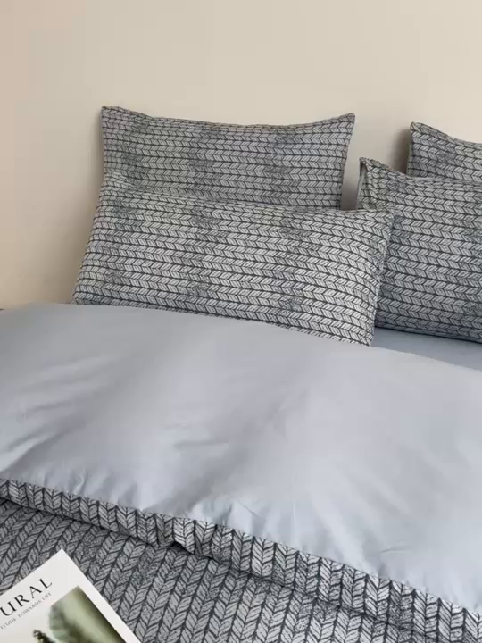 91家纺网 家纺一手货源 找家纺 乐家毛巾被（工厂自产自销） 2026新款40s全棉纯棉色织提花四件套 素穗静影