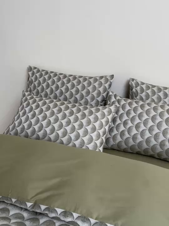 91家纺网 家纺一手货源 找家纺 乐家毛巾被（工厂自产自销） 2026新款40s全棉纯棉色织提花四件套 疏花浅韵