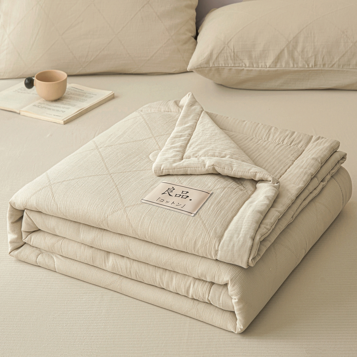 乐家毛巾被（工厂自产自销） 2026新款A类三层全棉大提花大豆纤维夏被夏凉被空调被 菱格