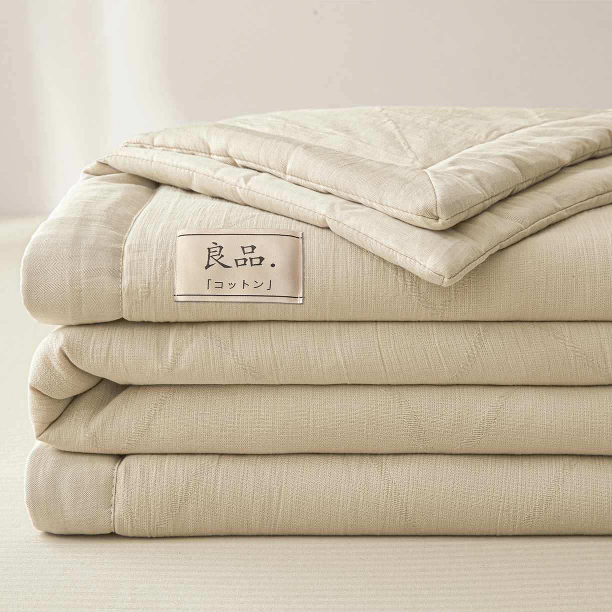 91家纺网 家纺一手货源 找家纺 乐家毛巾被（工厂自产自销） 2026新款A类三层全棉大提花大豆纤维夏被夏凉被空调被 菱格