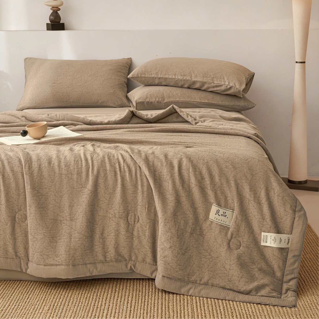 91家纺网 家纺一手货源 找家纺 乐家毛巾被（工厂自产自销） 2026新款A类三层全棉大提花大豆纤维夏被夏凉被空调被 梦境