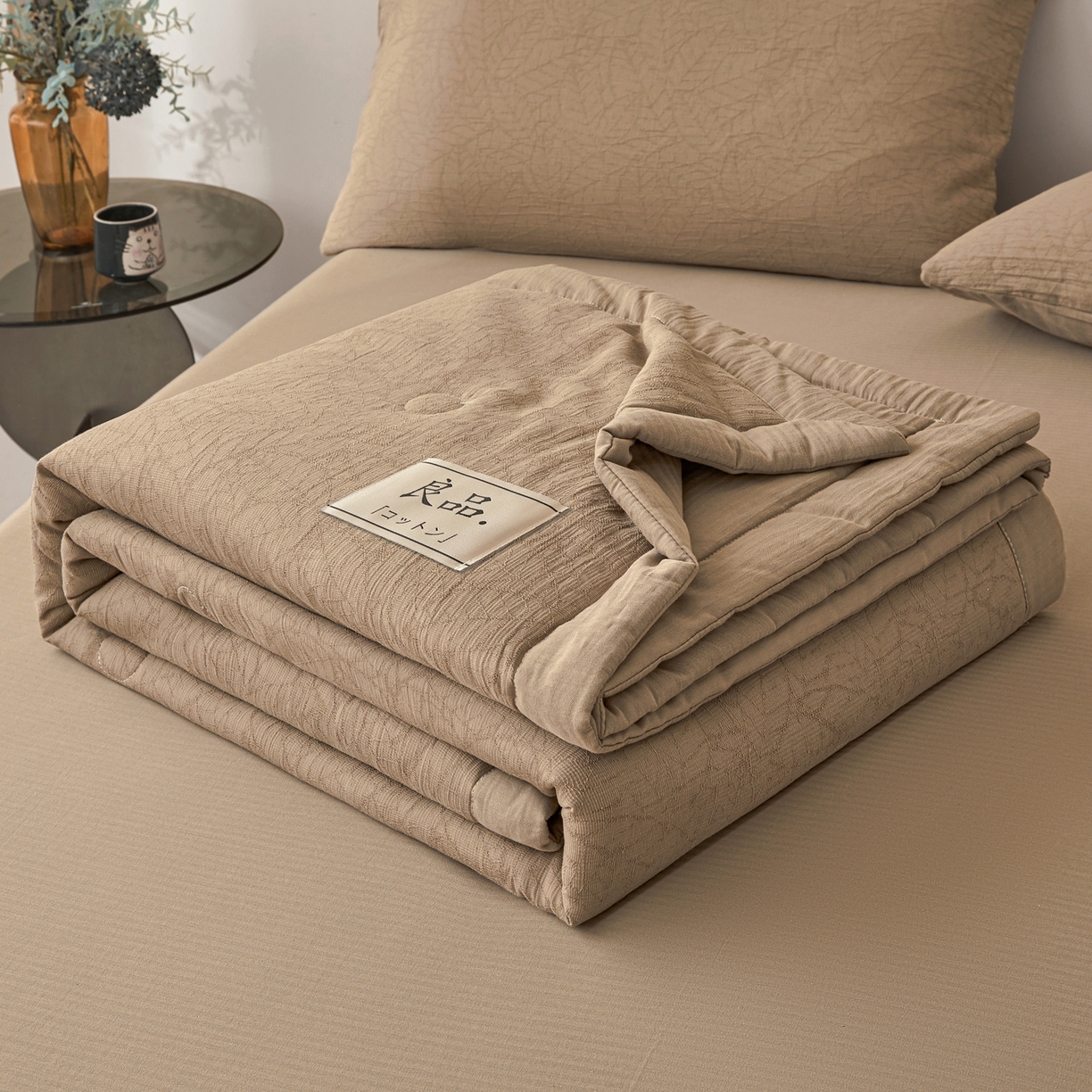 91家纺网 家纺一手货源 找家纺 乐家毛巾被（工厂自产自销） 2026新款A类三层全棉大提花大豆纤维夏被夏凉被空调被 梦境