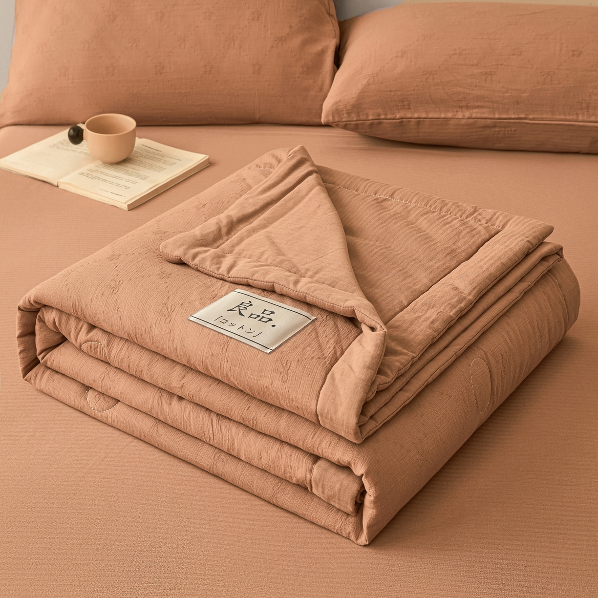 乐家毛巾被（工厂自产自销） 2026新款A类三层全棉大提花大豆纤维夏被夏凉被空调被 素锦