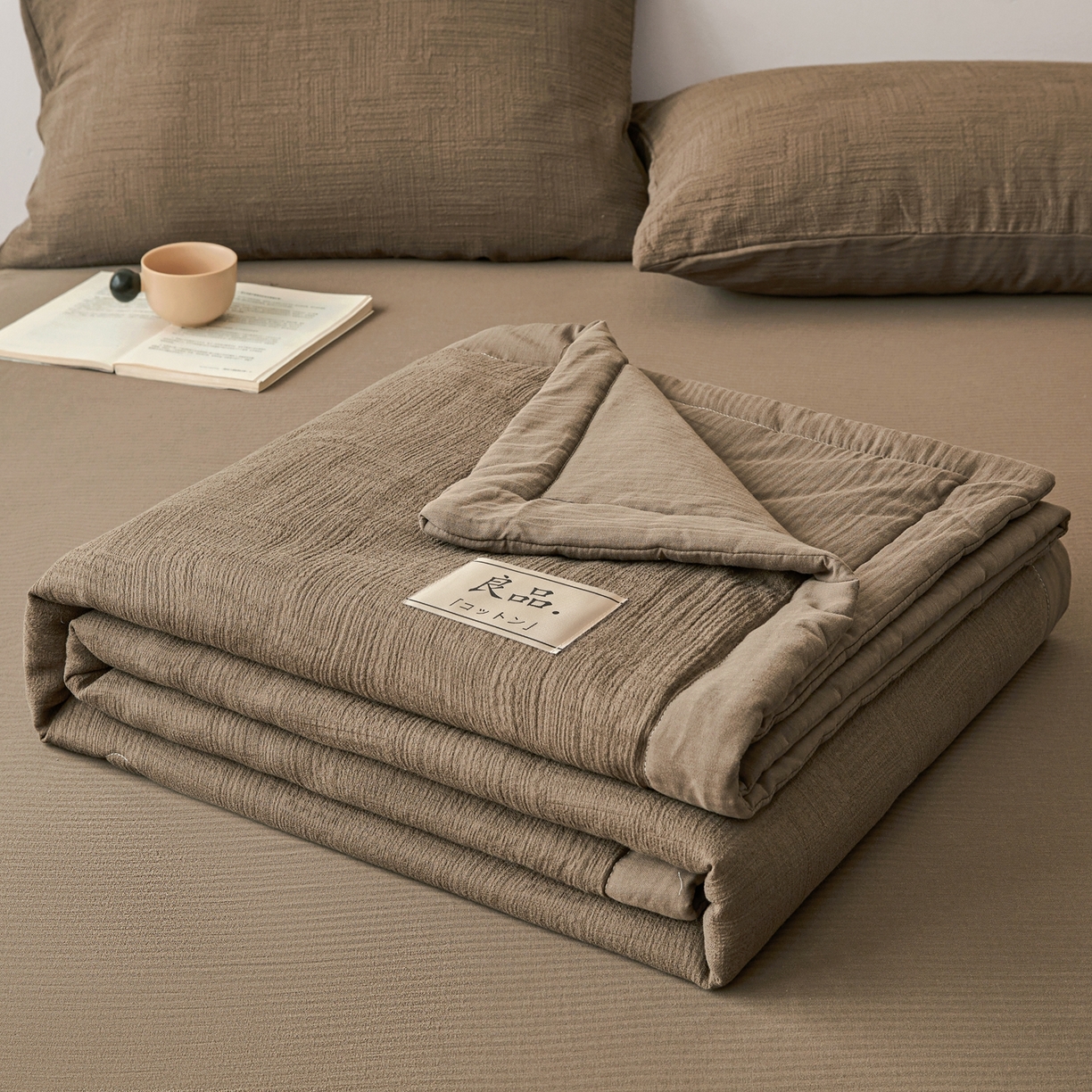 乐家毛巾被（工厂自产自销） 2026新款A类三层全棉大提花大豆纤维夏被夏凉被空调被 素纹