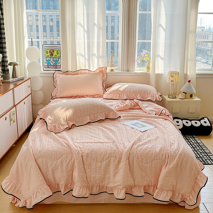 梦莱斯 2026新款夏被四件套 粉色