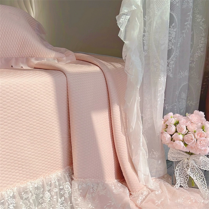 91家纺网 家纺一手货源 找家纺 （总）恋尚羽家纺 2026新款高分子PE凉泡泡大床裙凉感席波浪冰豆豆凉席席子三件套-蝴蝶结系列