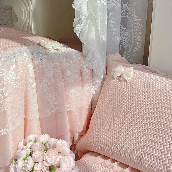 91家纺网 家纺一手货源 找家纺 （总）恋尚羽家纺 2026新款高分子PE凉泡泡大床裙凉感席波浪冰豆豆凉席席子三件套-蝴蝶结系列