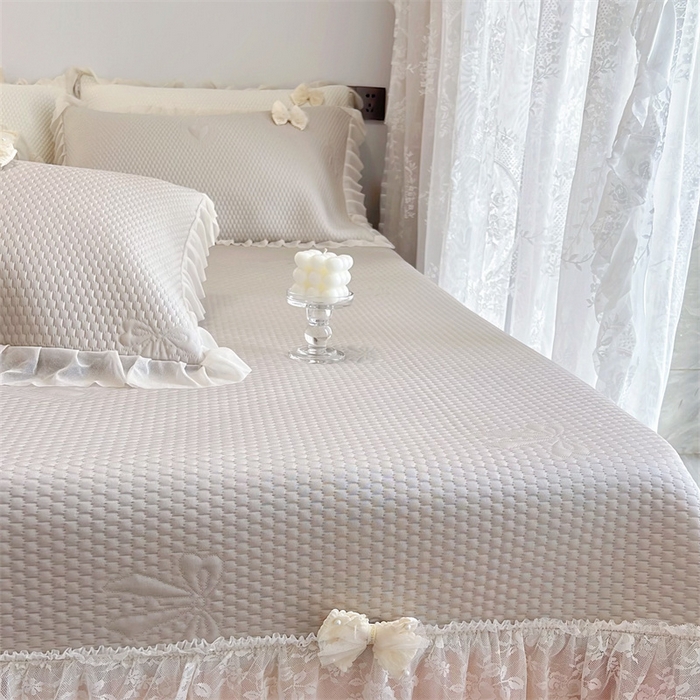 91家纺网 家纺一手货源 找家纺 恋尚羽家纺 2026新款高分子PE凉泡泡大床裙凉感席波浪冰豆豆凉席席子三件套-蝴蝶结系列 蝴蝶结-咖色