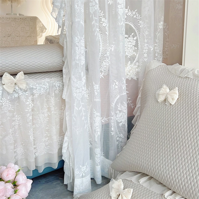 91家纺网 家纺一手货源 找家纺 恋尚羽家纺 2026新款高分子PE凉泡泡大床裙凉感席波浪冰豆豆凉席席子三件套-蝴蝶结系列 蝴蝶结-咖色